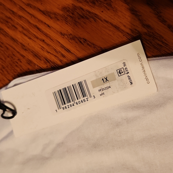 Calvin Klein Plus Size Performance Tee - Picture 4 of 6